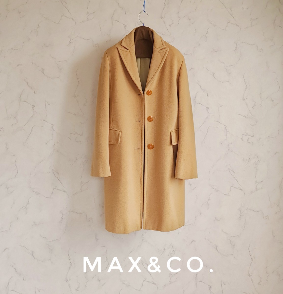 超高級 Maxmara 一級品イタリア製モダンチェスターコート シンプルデザイン max&co. マックスマーラ マックスアンドコー _画像1