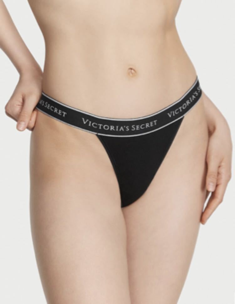 【新品】ヴィクトリアシークレット ロゴコットンタンガショーツ2枚　Victoria's Secret ショーツセット_画像2