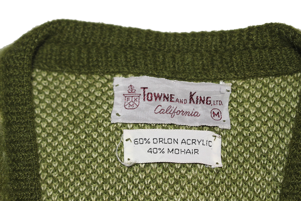 VINTAGE 60*S TOWNE AND KING ARGYLE CARDIGAN Vintage mo hair a-ga il cardigan SIZE M