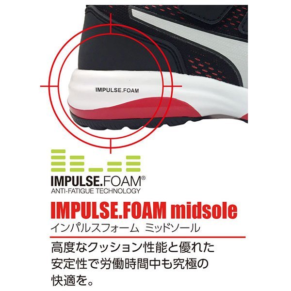 PUMA プーマ 安全靴 メンズ スニーカー シューズ SPEED RED LOW ベルクロタイプ 作業靴 64.213.0 レッド 28.0cm / 新品 1円 スタート_画像8