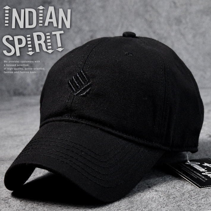 INDIAN キャップ ローキャップ 帽子 メンズ レディース 野球帽 インディアン アウトドア 7988121 ブラック/ブラック 新品 1円 スタート_画像1