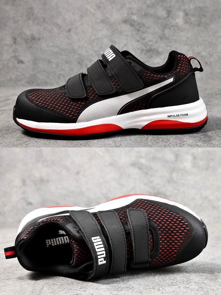 PUMA プーマ 安全靴 メンズ スニーカー シューズ SPEED RED LOW ベルクロタイプ 作業靴 64.213.0 レッド 25.5cm / 新品 1円 スタート_画像3