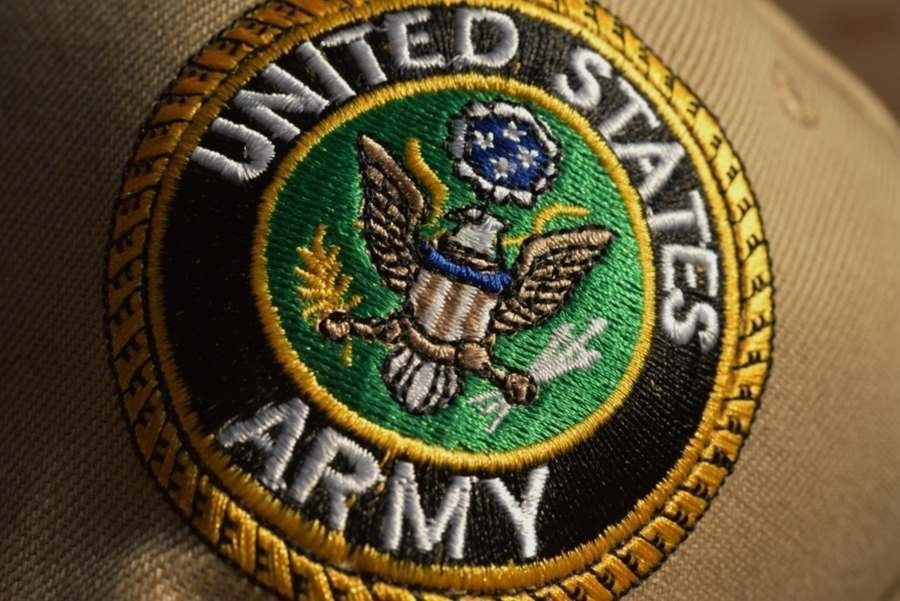 訳あり UNITED STATES ARMY キャップ メンズ 帽子 A799C8812 O-2 BEIGE ベージュ / 新品 1円 スタート_画像2