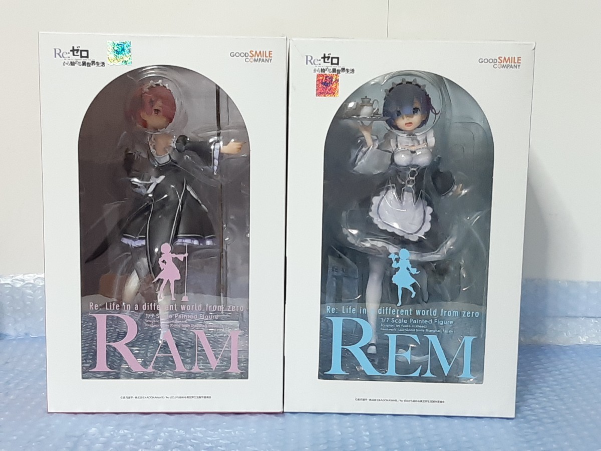 2体セット グッドスマイルカンパニー 1/7 Re:ゼロから始める異世界生活 レム REM ラム RAM 美少女 フィギュア