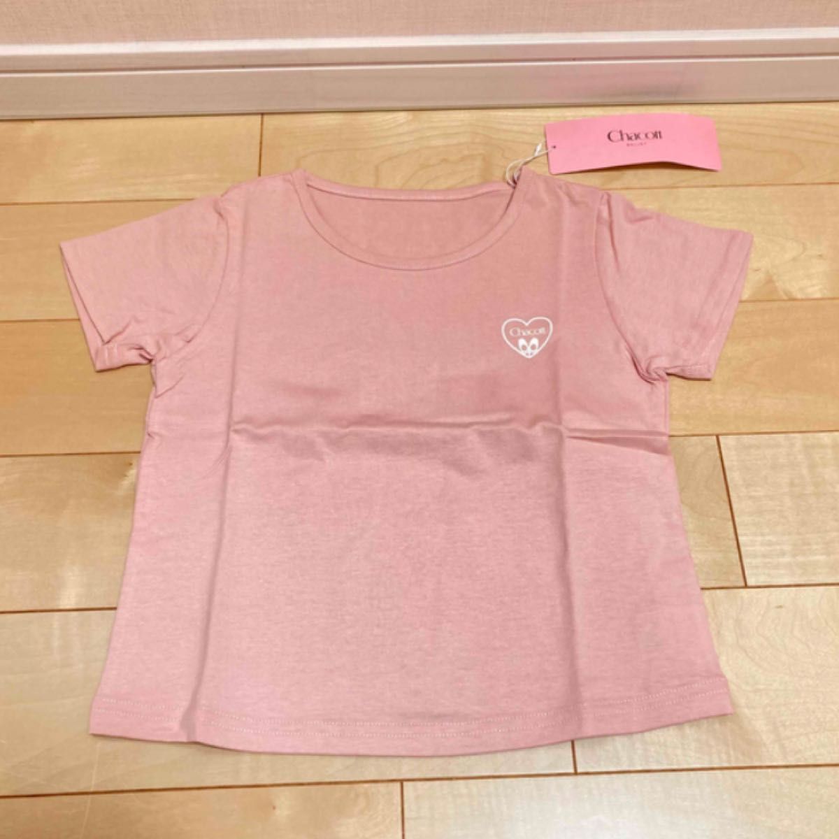 新品　チャコット　バレエ　Tシャツ　130cm キッズ　ピンク　ハート　トゥシューズ 半袖 カットソー