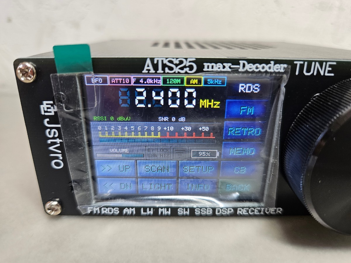 ■ATS-25 max-DECODER 受信機 SI4732 最新ver.4.17 CW RTTY デコーディング機能 3000mAh リチウムバッテリー内蔵 LW MW SW SSB FM ラジオ_画像3