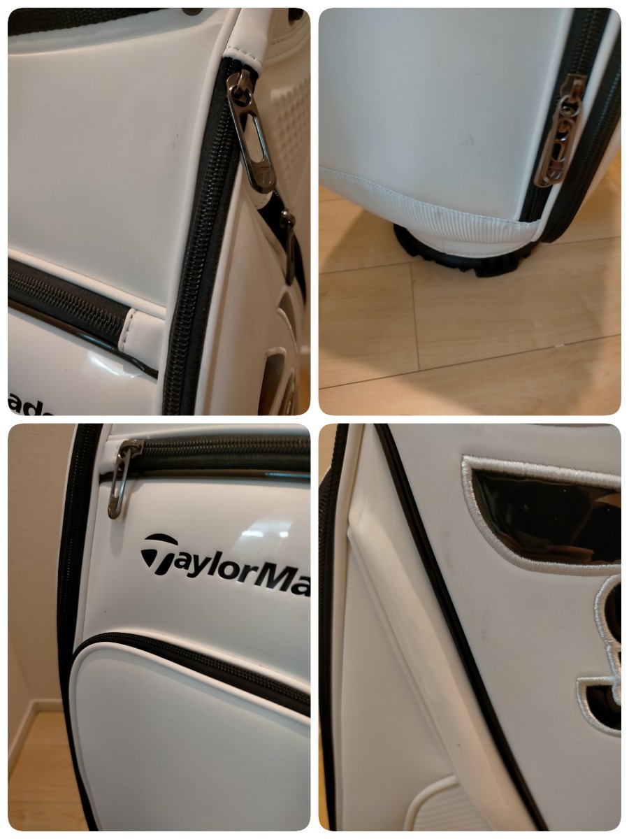 【中古】キャディバッグ テーラーメイド TaylorMade 2022SS オーステック 9.5型 本格派モデル TD248 ホワイト/ブラック _画像9