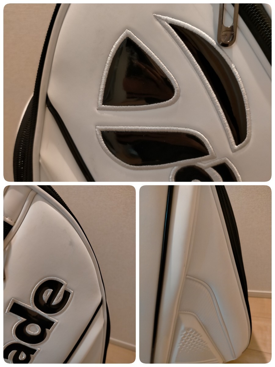 【中古】キャディバッグ テーラーメイド TaylorMade 2022SS オーステック 9.5型 本格派モデル TD248 ホワイト/ブラック _画像10