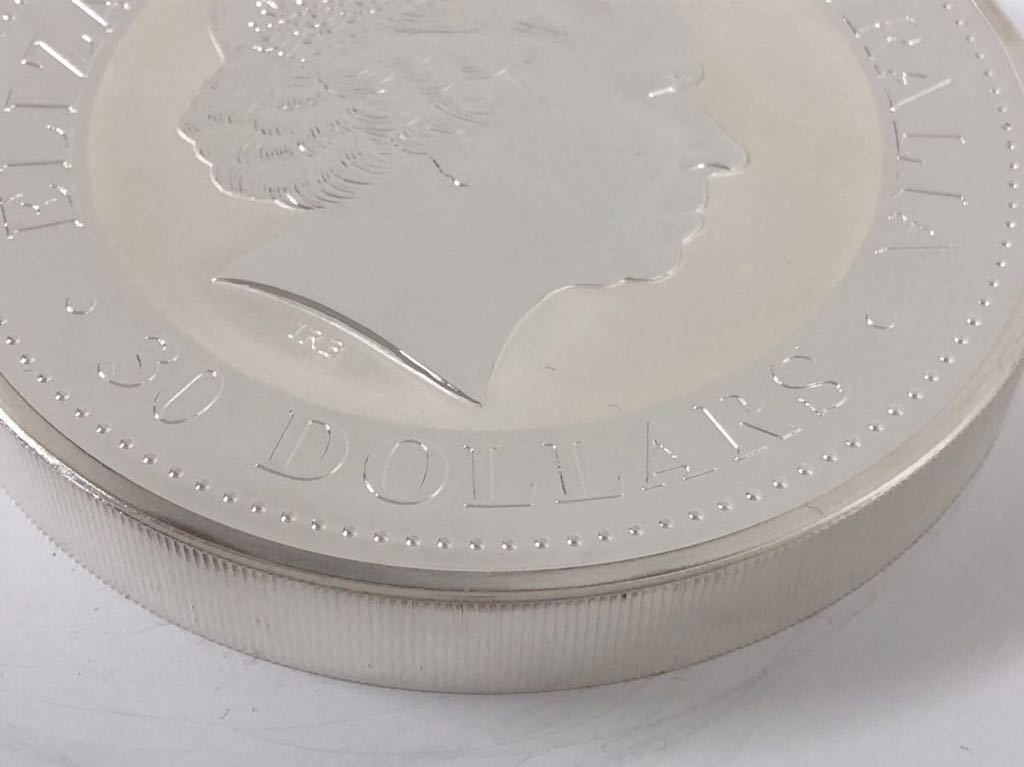 2007年 オーストラリア 30ドル銀貨 純銀 1kg クッカバラ カワセミ_画像7