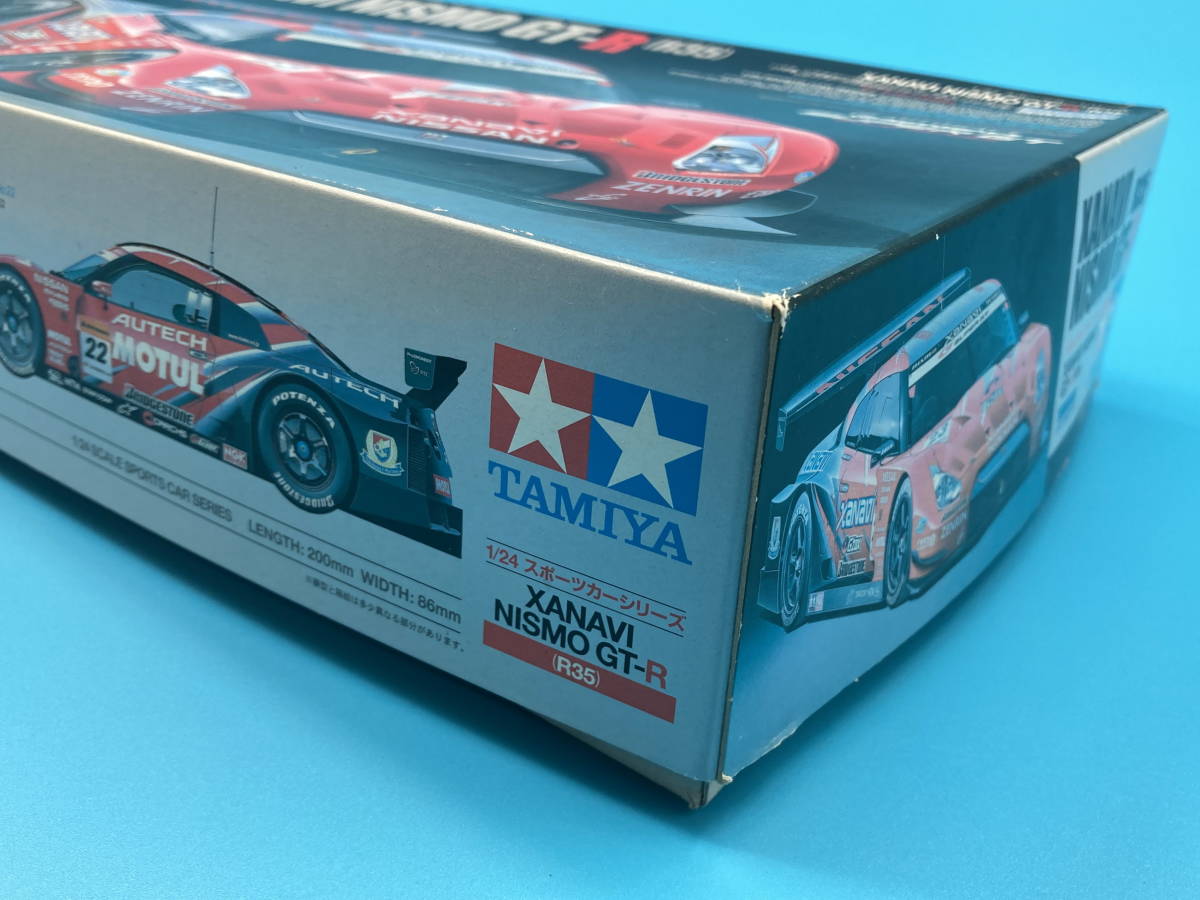 △Y129【未組立】TAMIYA タミヤ XANAVI NISMO GT-R(R35) 1/24 スポーツカーシリーズ プラモデル_画像2