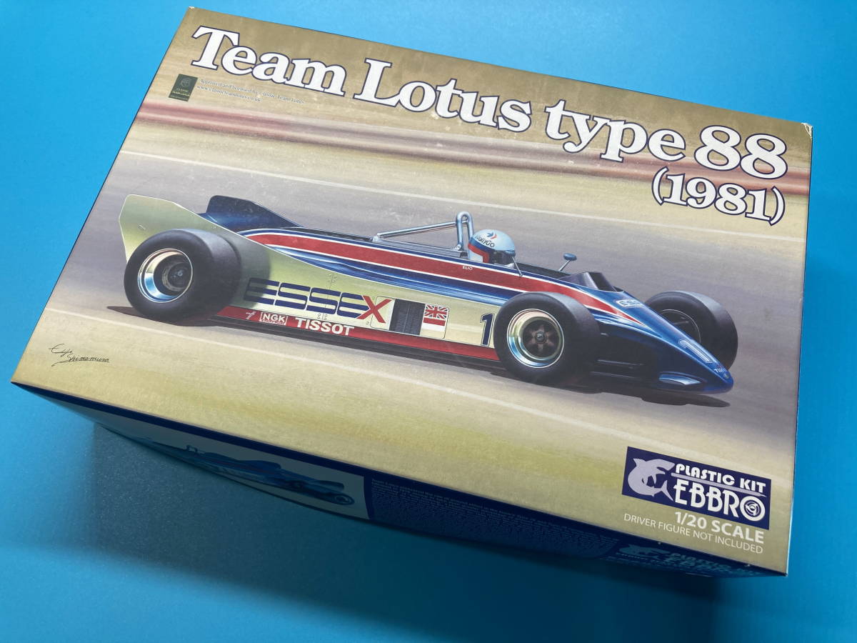 △Y206【未組立】EBBRO エブロ 1/20 チームロータス(Team Lotus) Type 88 1981 プラモデル_画像1