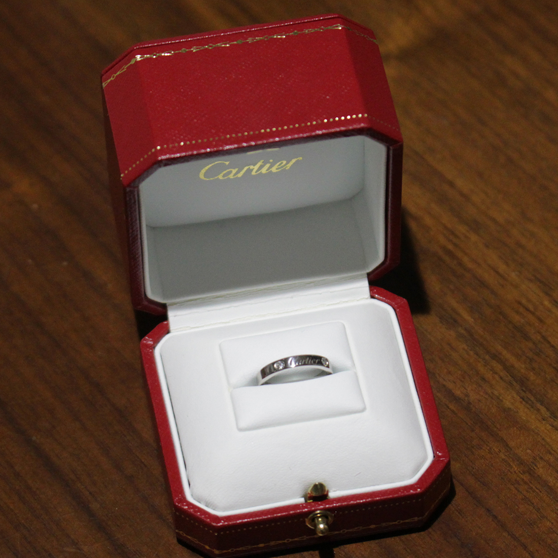  Cartier Cartieren серый bdo кольцо 48 2P diamond PT950 E0770