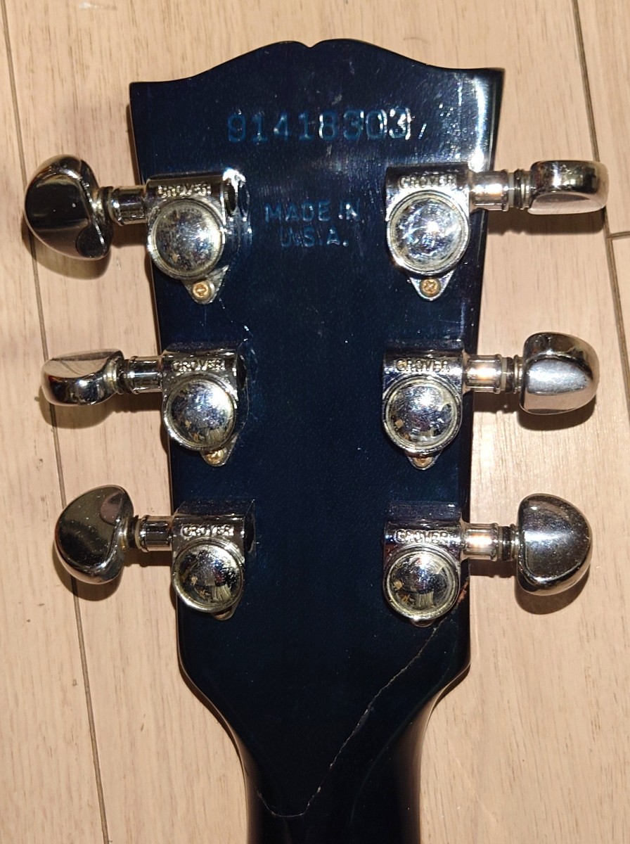 GibsonLes Paul Standard DC Plus Trans Blue ネック折れ補修あり PU交換ありGrinning Dog社　MR.JIMMY PU / Jimmy Page Mod_画像6