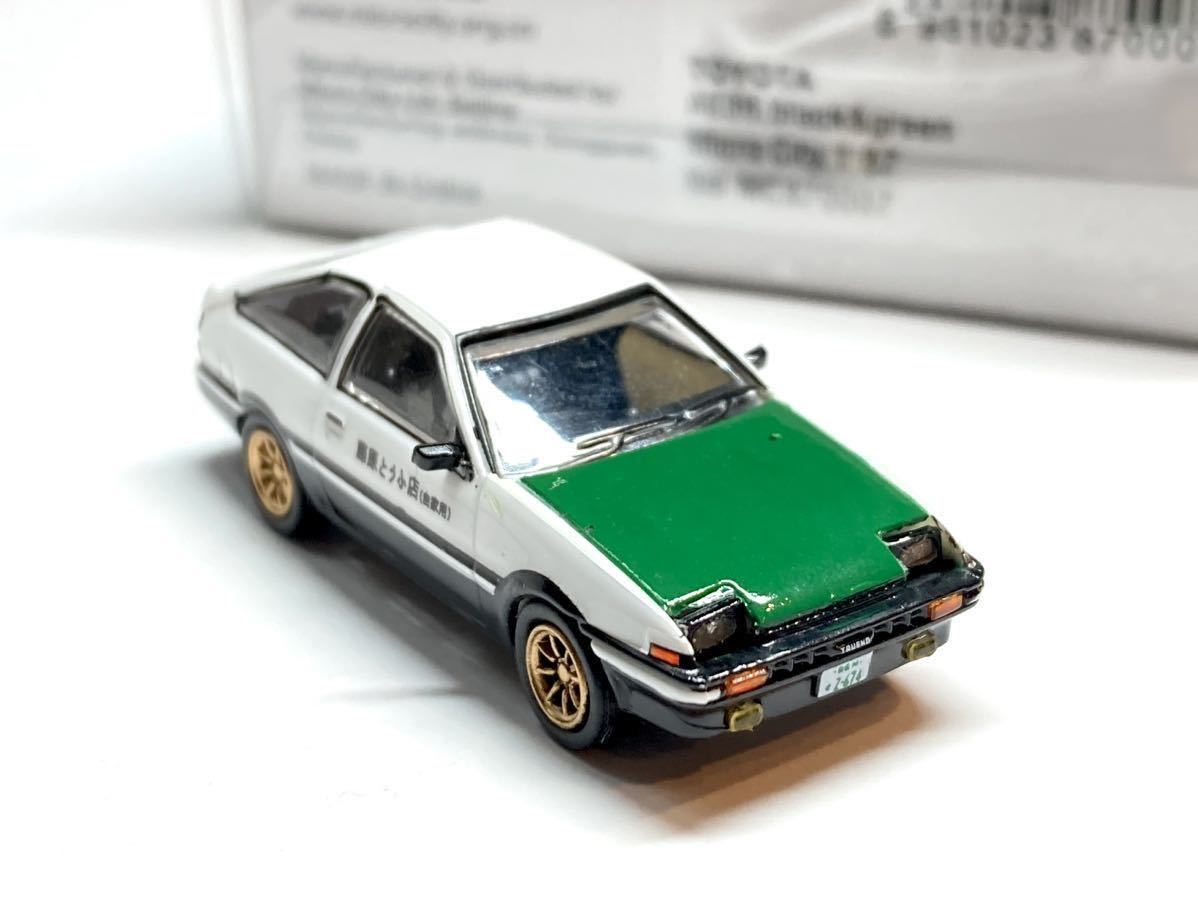 MicroCity 1/87 トヨタ AE86 スプリンタートレノ 土屋圭市 ストリート号仕様 リトラクタブルレンズ 開閉ギミック 頭文字D_画像4