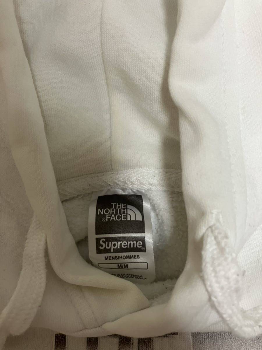 Supreme The North Face Metallic Logo Hooded Sweatshirt White スウェットパーカー _画像4