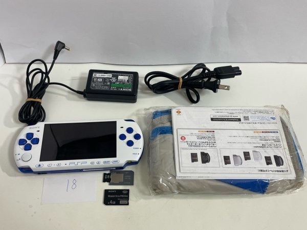 動作確認済　詳細は説明欄に記載　SONY　PSP　3000　プレイステーションポータブル　本体　ホワイト　ブルー　18_画像1