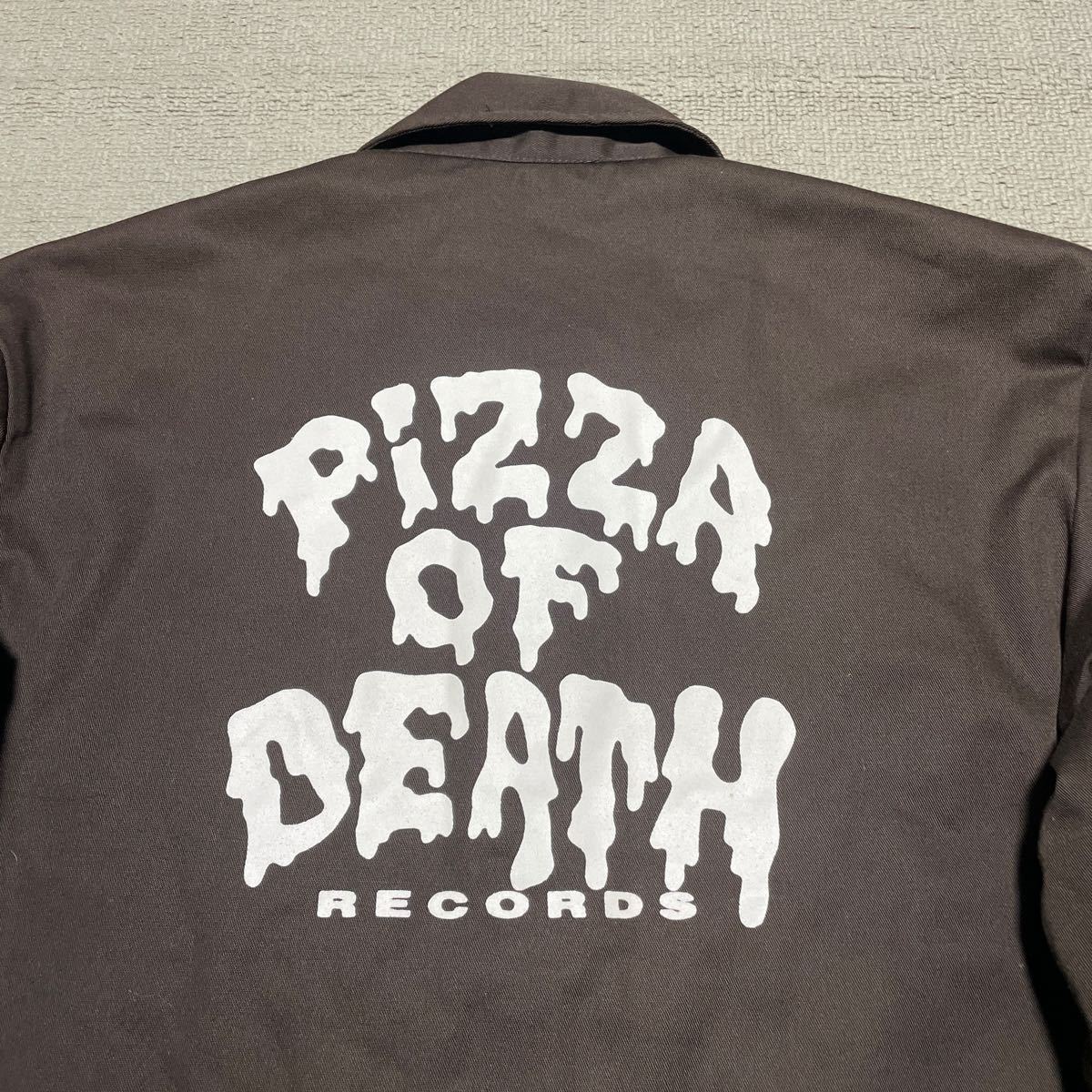 Dickies Pizza Of Death Records ディッキーズ ピザオブデス コラボ ワーク ジャケット ブラウン S Hi-STANDARD 横山健 ken yokoyama_画像3