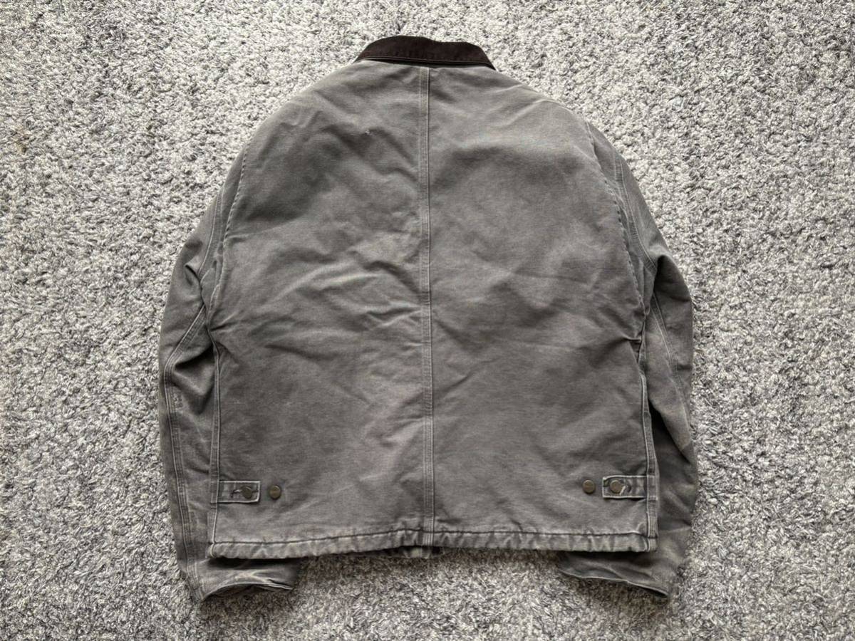 フェード! 90s Carhartt カーハート トラディショナル ジャケット XL tall グレー ☆ 80s wip sacai デトロイト ダックベスト ダブルニー_画像8