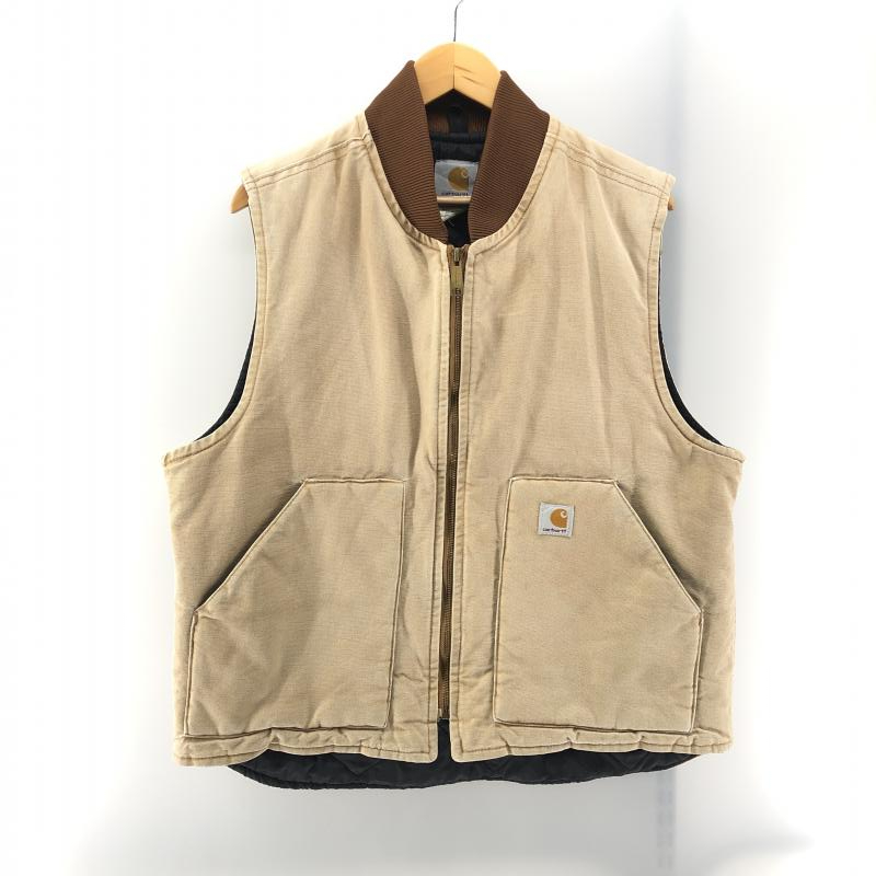 【中古】Carhartt 裏キルト ダックベスト L相当　カーハート[240024450545]