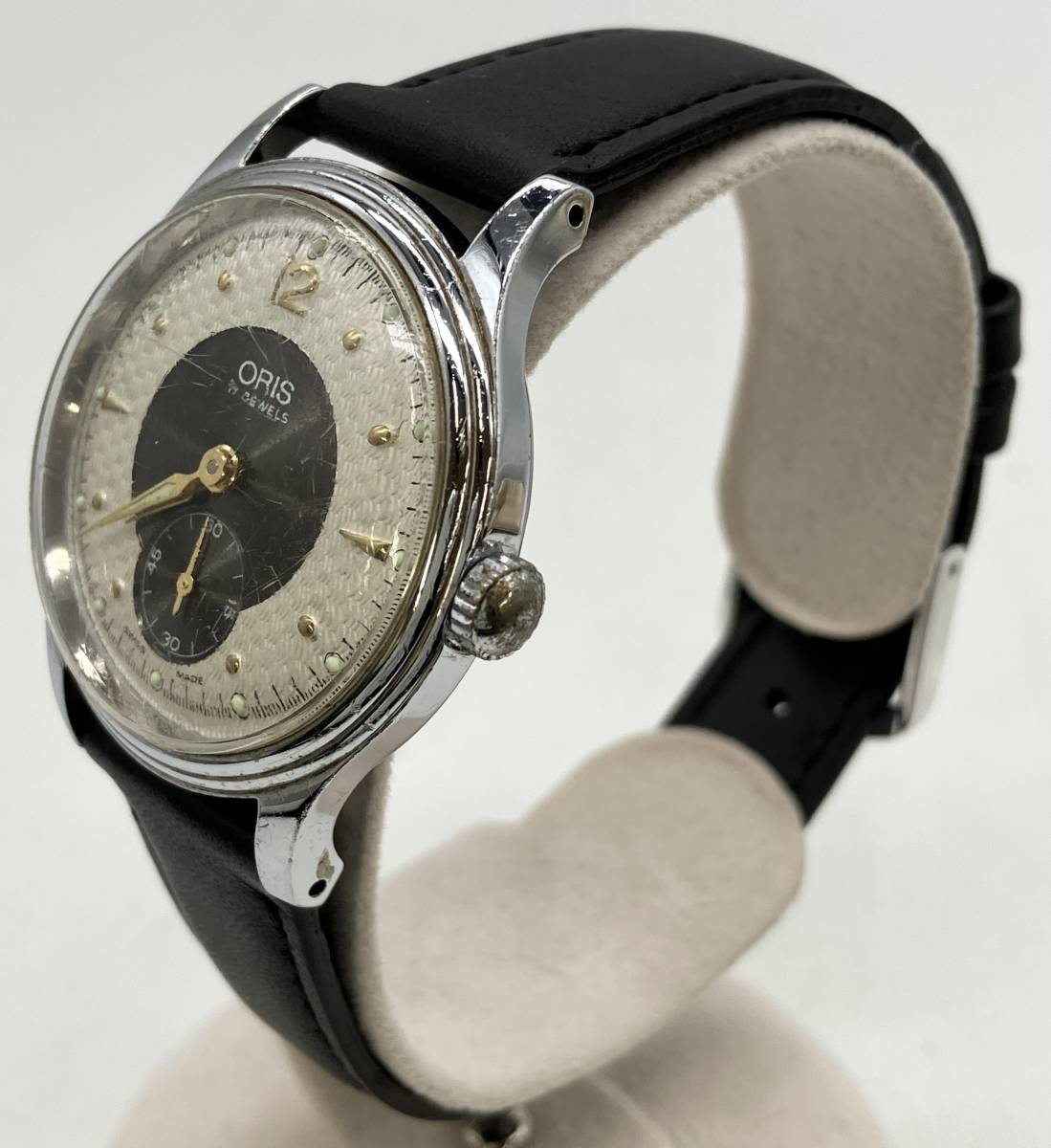 ジャンク ORIS オリス 革ベルト 手巻き 機械式 アナログ 7312 腕時計_画像2