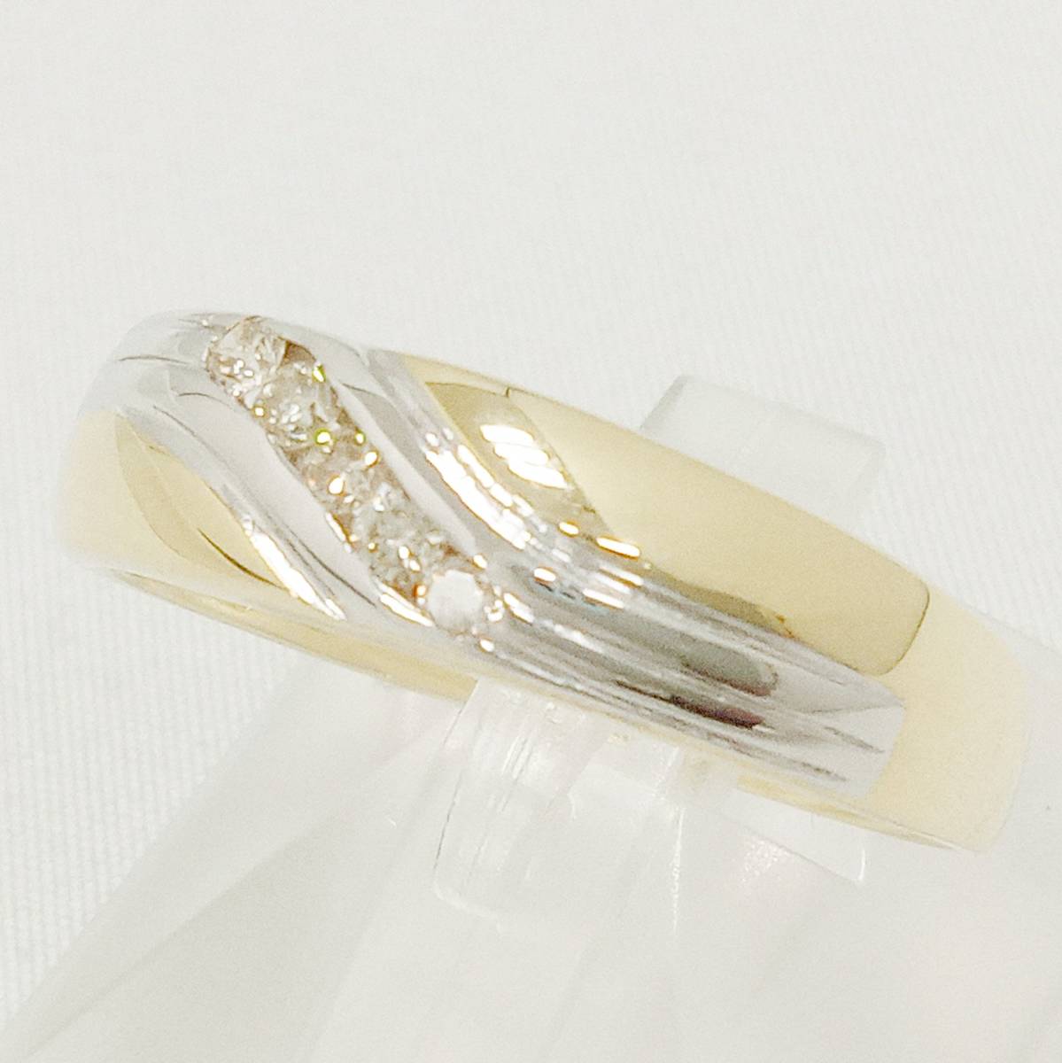 最高級 12580円 K18 約22号 18金 ゴールド 総重量約3.4g D0.20ct #22 イエローゴールド