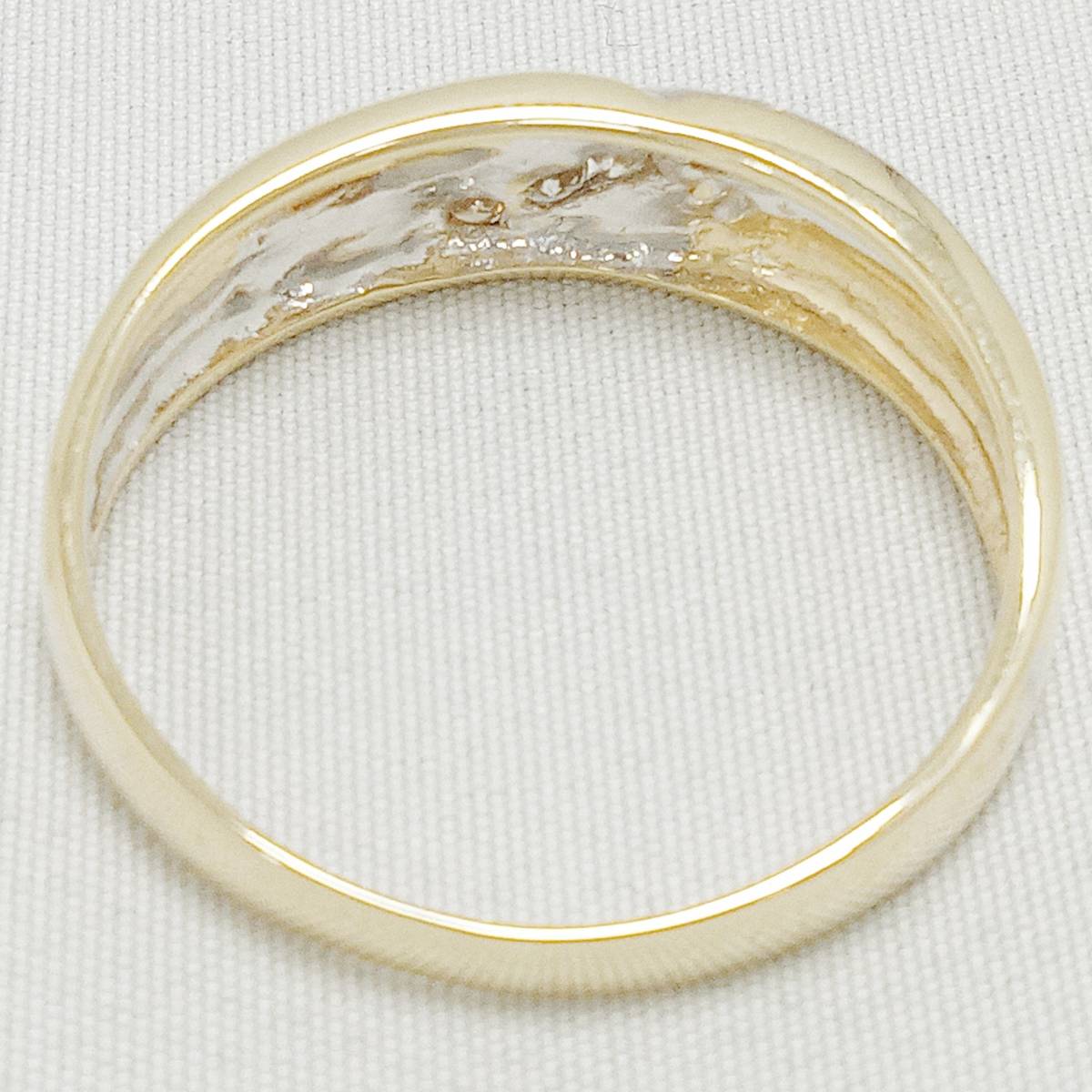 アメリカ通販ファッション 12580円 K18 #22 D0.20ct 総重量約3.4g ゴールド 18金 約22号 イエローゴールド