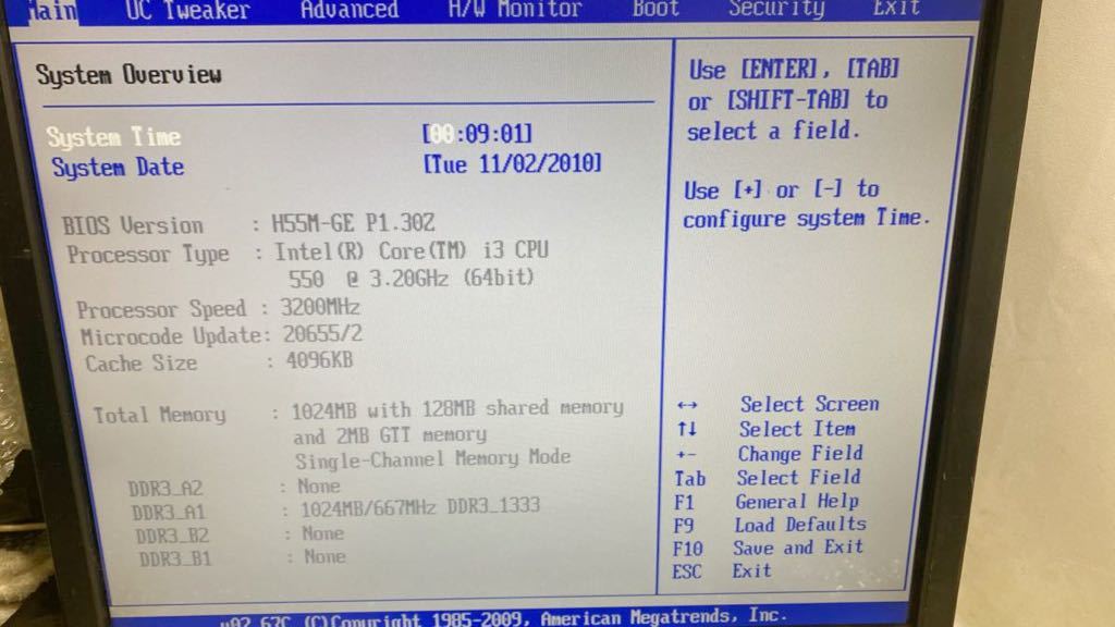 【確認動画】F1204 ASROCK H55M-GE マザーボード BIOS起動確認　CPU付き　送料無料（沖縄離島除く）_画像3