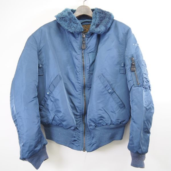 アルファインダストリーズ ALPHA INDUSTRIES B-15C MIL-J-62518 フライトジャケット(L)ブルー系_画像1