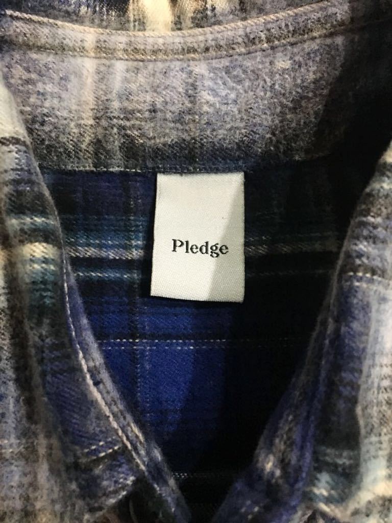 pledge Pledge gran ji bleach flannel shirt blue blue 