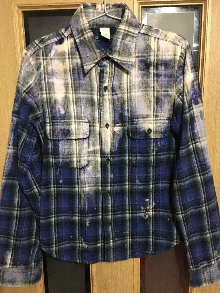 pledge Pledge gran ji bleach flannel shirt blue blue 