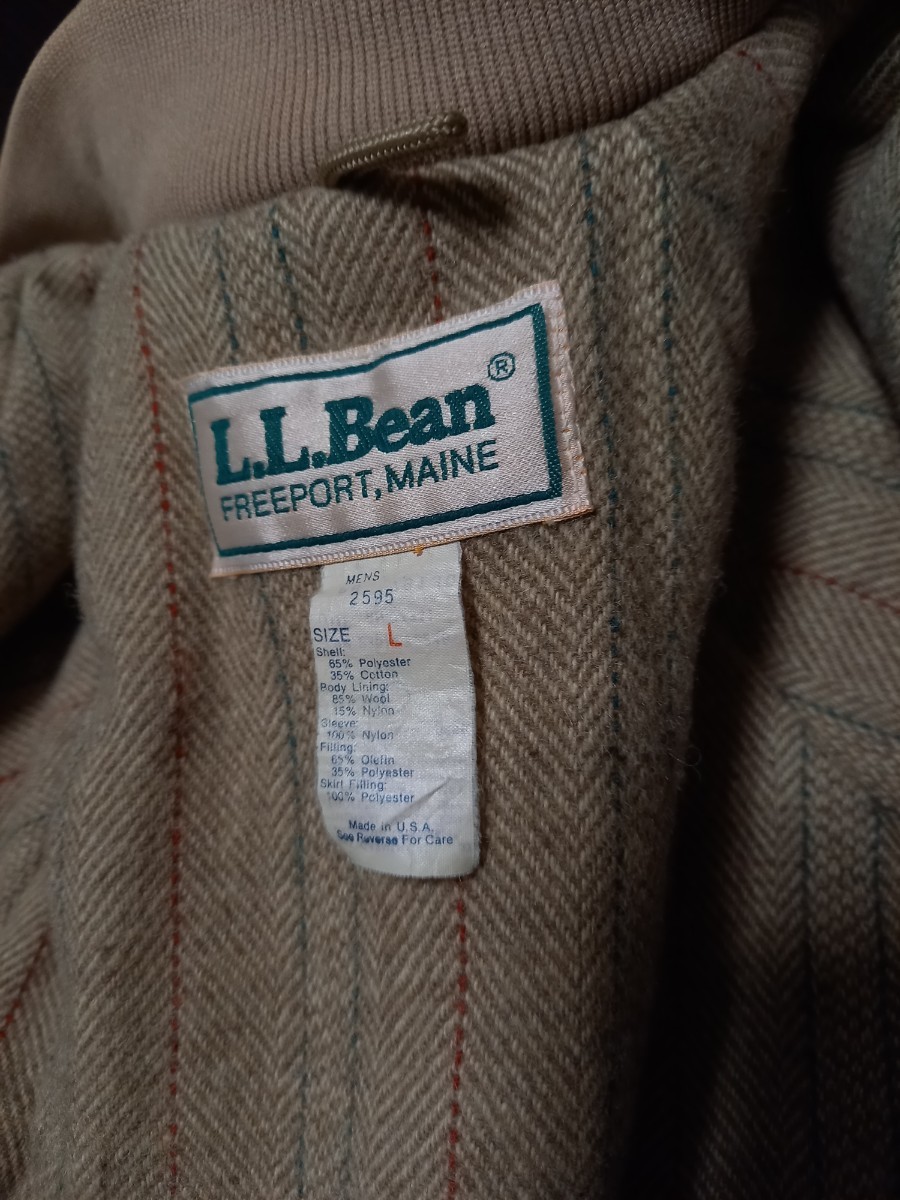 良品　USA製 80s L.L.Bean ストーム コート storm coat ビンテージ　サイズL　美品　シンサレート バーズアイ トート エルエル ビーン 70s_画像8