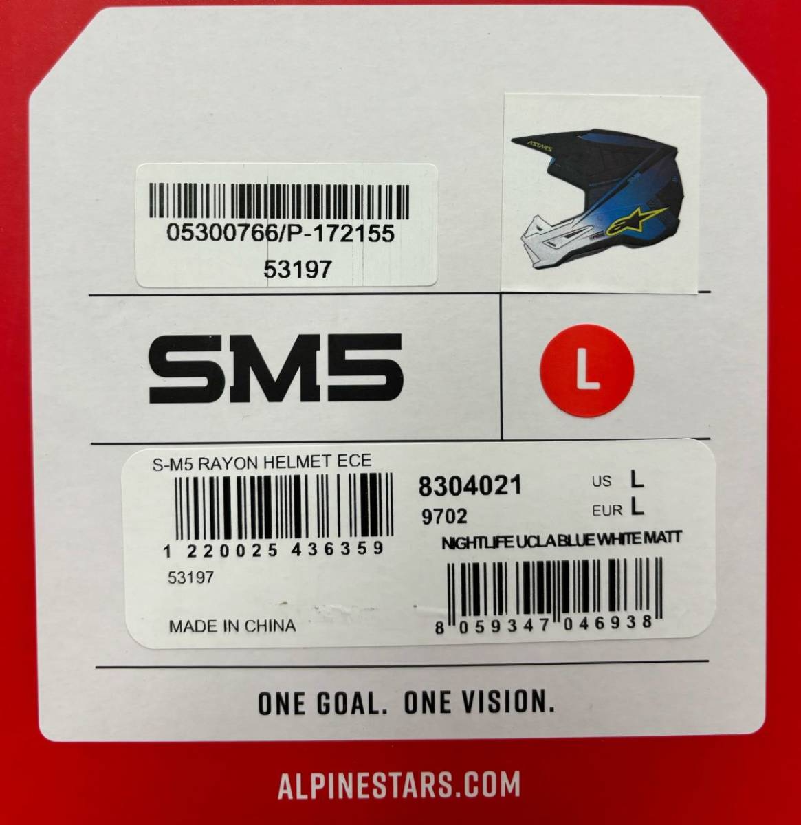 新品 Alpinestars SM5 アルパインスターズ S-M5 Rayon ブルー・ホワイト サイズ L 送料込29,800円 オフロードヘルメット ALHM5RANUBWML_画像7