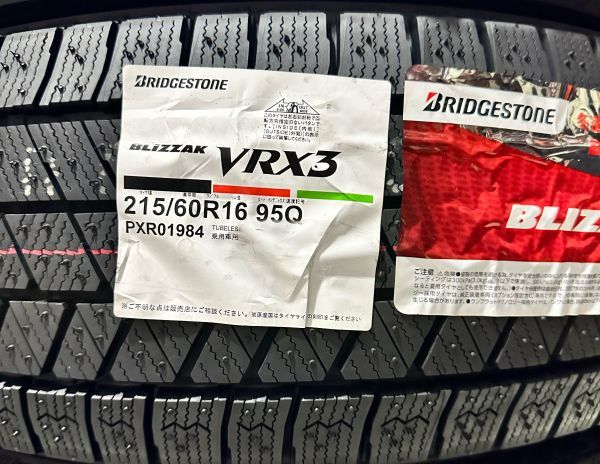 2023年日本製 新品 在庫有 ブリヂストン BLIZZAK VRX3 215/60R16 95Q ブリザック 1本 送料込 25,800円 4本 送料込 103,200円_画像1