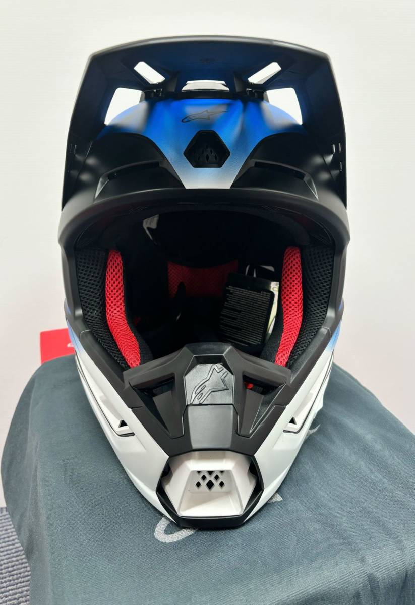 新品 Alpinestars SM5 アルパインスターズ S-M5 Rayon ブルー・ホワイト サイズ L 送料込29,800円 オフロードヘルメット ALHM5RANUBWML_画像2