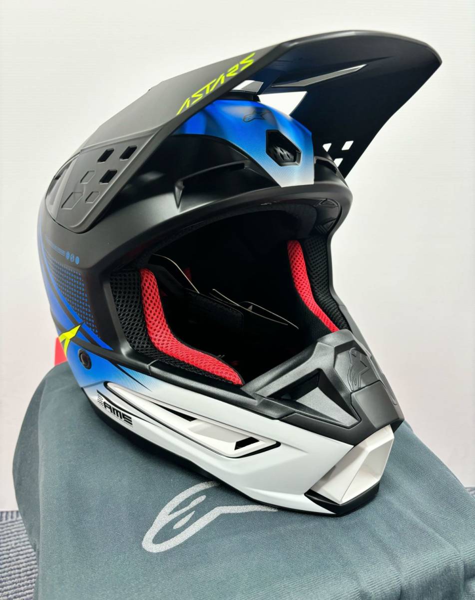 新品 Alpinestars SM5 アルパインスターズ S-M5 Rayon ブルー・ホワイト サイズ L 送料込29,800円 オフロードヘルメット ALHM5RANUBWML_画像1
