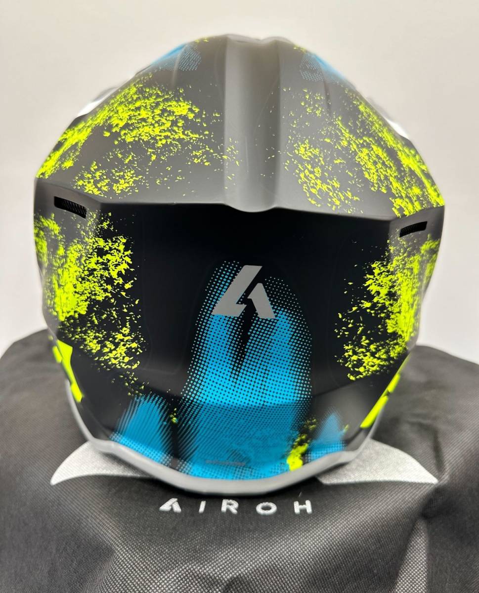 新品 Airoh アイロー オフロードヘルメット Wraap Alien イエローマット サイズ L 送料込25,000円 AIHWRALYML_画像4