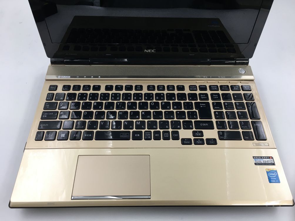 NEC/ノート/SSHD 1000GB/第4世代Core i7/メモリ8GB/WEBカメラ有/OS無-231213000677832_キーボード接写１