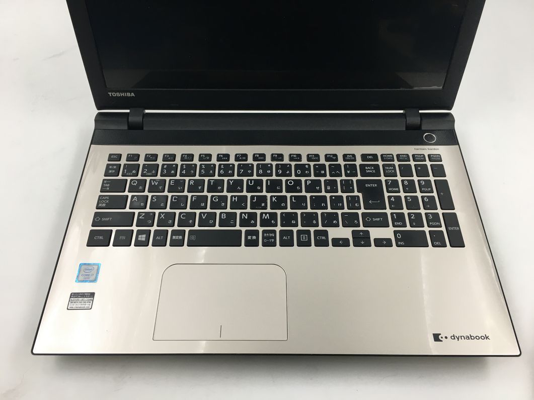 TOSHIBA/ノート/SSHD 1000GB/第6世代Core i7/メモリ8GB/WEBカメラ無/OS無/Intel Corporation HD Graphics 530 64MB-231219000689633_キーボード接写１