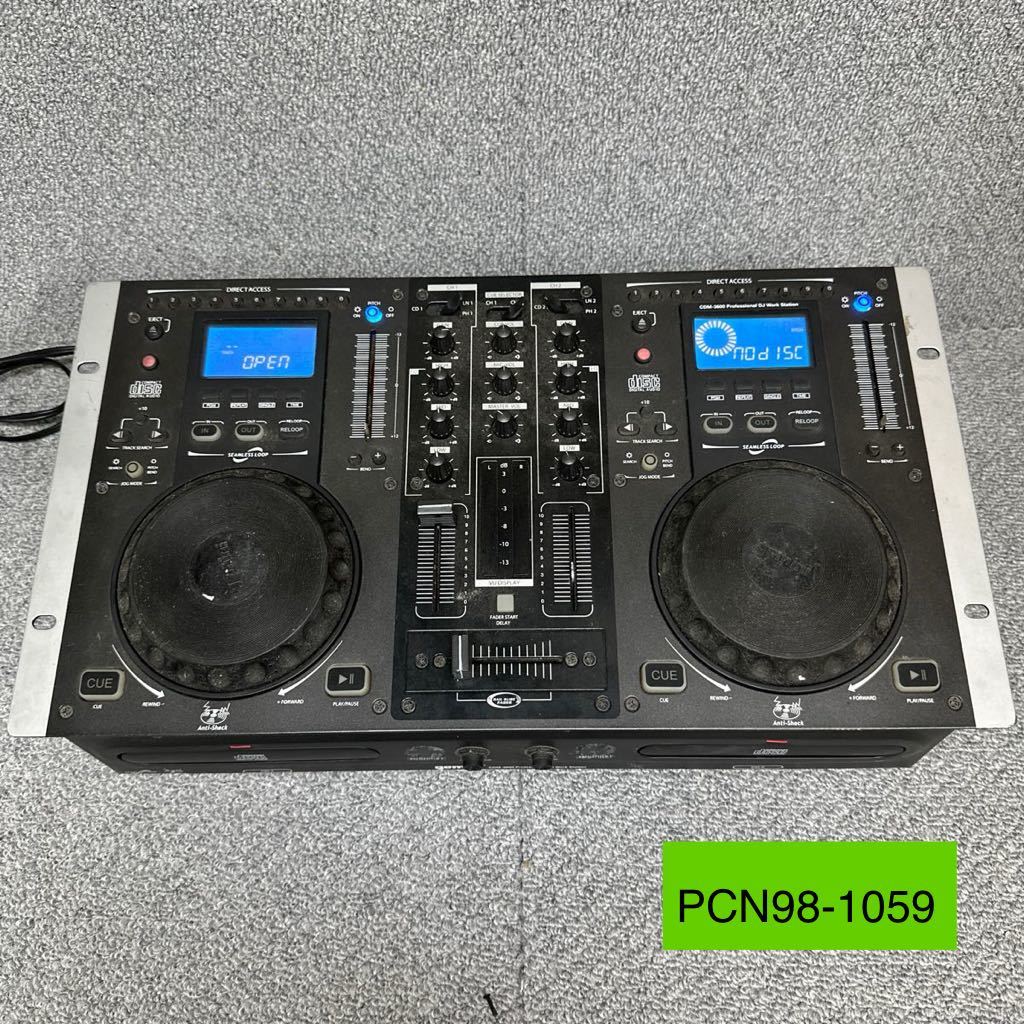 PCN98-1059 激安 gemini CDM-3600 DJ Work Station 通電のみ確認済み 現状品_画像1