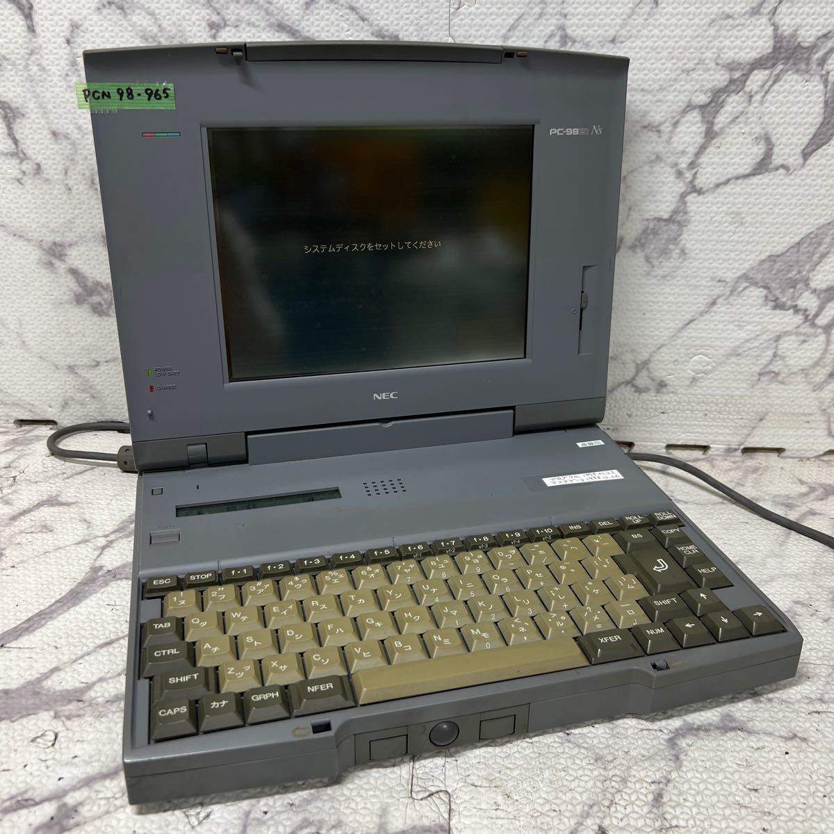 PCN98-965 激安 PC98 ノートブック NEC PC-9821 Ns/540W 起動確認済み