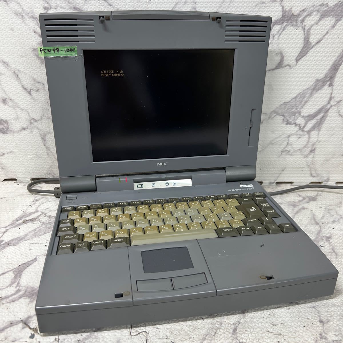 PCN98-1001 激安 PC98 ノートブック NEC PC-9821Na7/H3 起動確認済み ジャンク_画像1