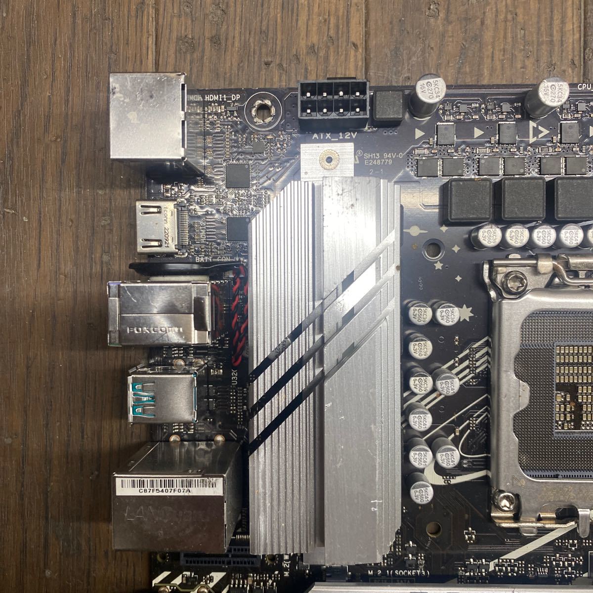 MG1-126 激安 マザーボード ASUS PRIME B760M-AJ D4 LGA1700 BIOS立ち上がり確認済み ジャンク_画像4