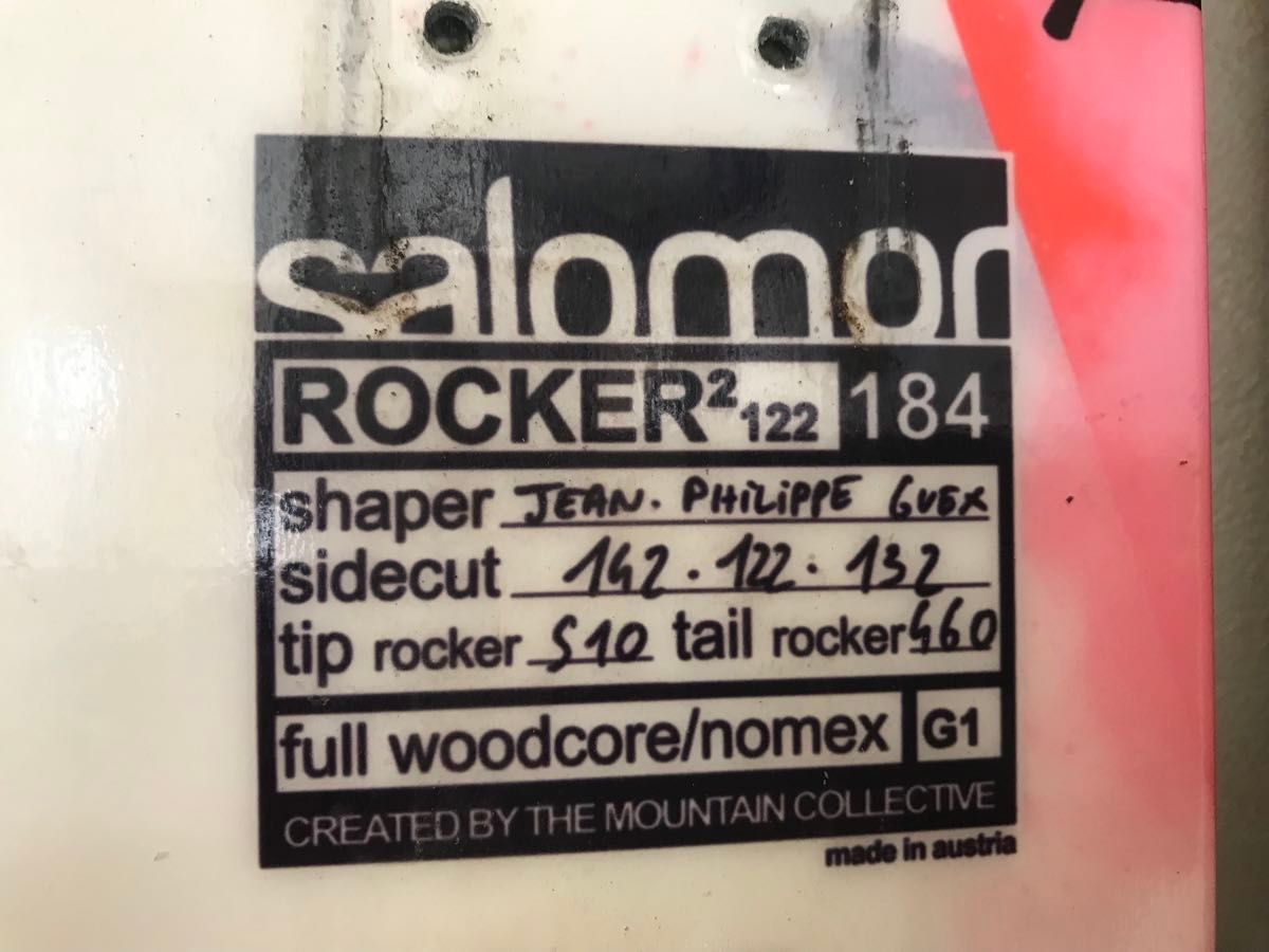 SALOMON rocker2 122 184cm サロモンロッカー2 サロモンZ12ビン SALOMON rocker2 122 184cm サロモンロッカー2 サロモンZ12ビン