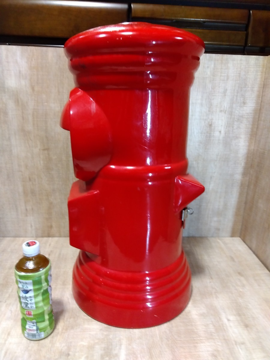 ☆レトロ 超特大 陶器製郵便ポスト貯金箱!?高さ約63cm|家具 ☆レトロ 超特大 陶器製郵便ポスト貯金箱!?高さ約63cm|家具