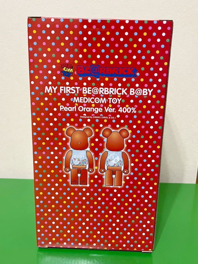 ベアブリック 400% MY FIRST BE@RBRICK B@BY Pearl Orange Ver. 未開封品 パール オレンジ メディコムトイ MEDICOM TOY 千秋 1/6計画_画像5