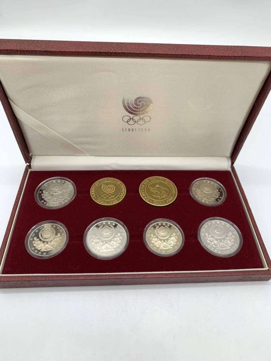 1988年 韓国 ソウル ソウルオリンピック 記念硬貨 記念コイン ウォン 6枚セット ケース付き 縦×横×高さ（cm）約12×約21×約3の画像3