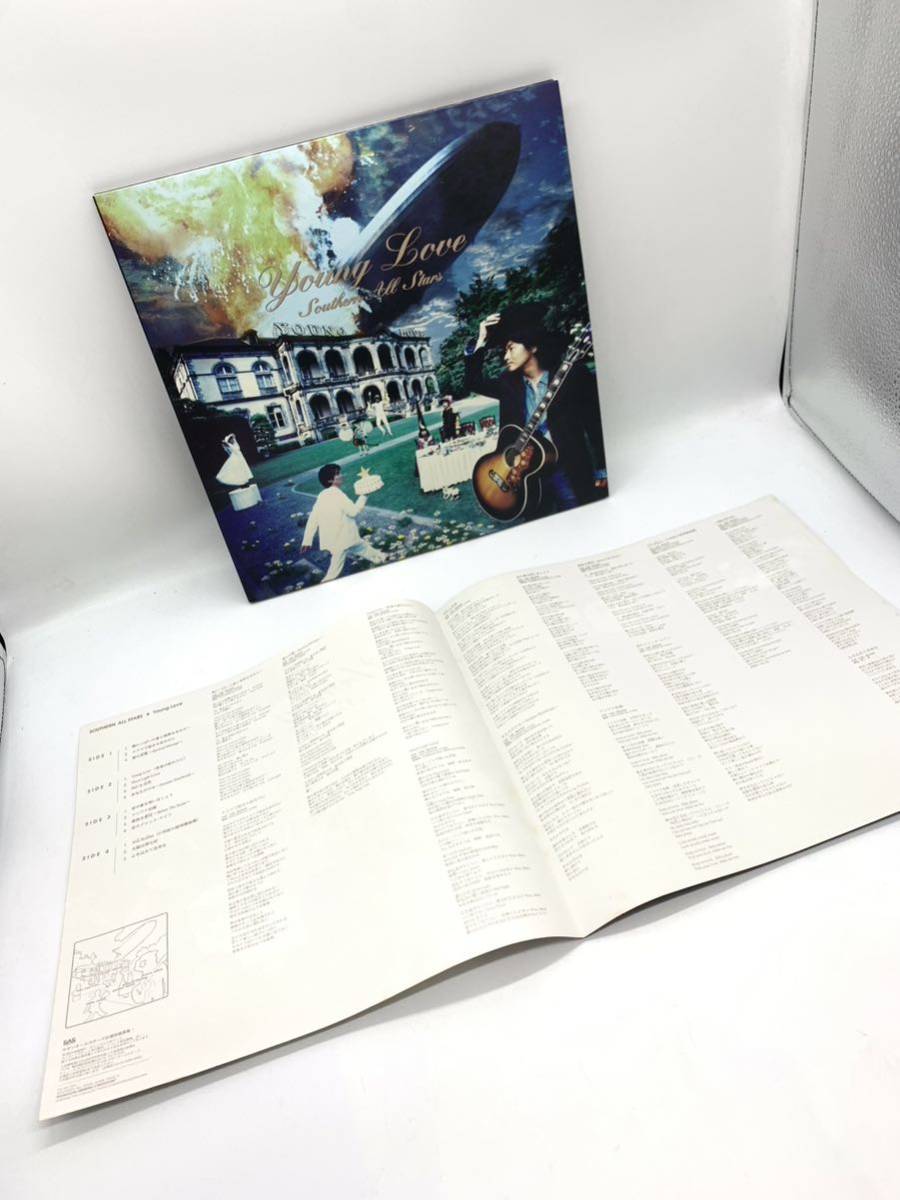 サザンオールスターズ レコード2枚組 ヤング・ラヴ 歌詞カード付き ケースサイズ一辺約31.2cm コレクション 音楽 J-pop サザン ポップスの画像6
