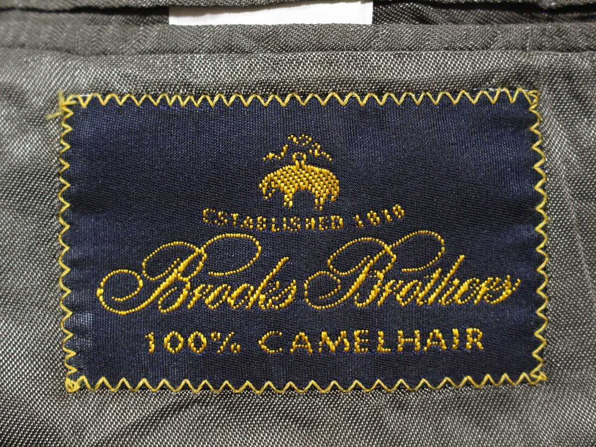 USA製 Brooks Brothers ブルックスブラザーズ キャメル100% テーラードジャケット 39_画像3