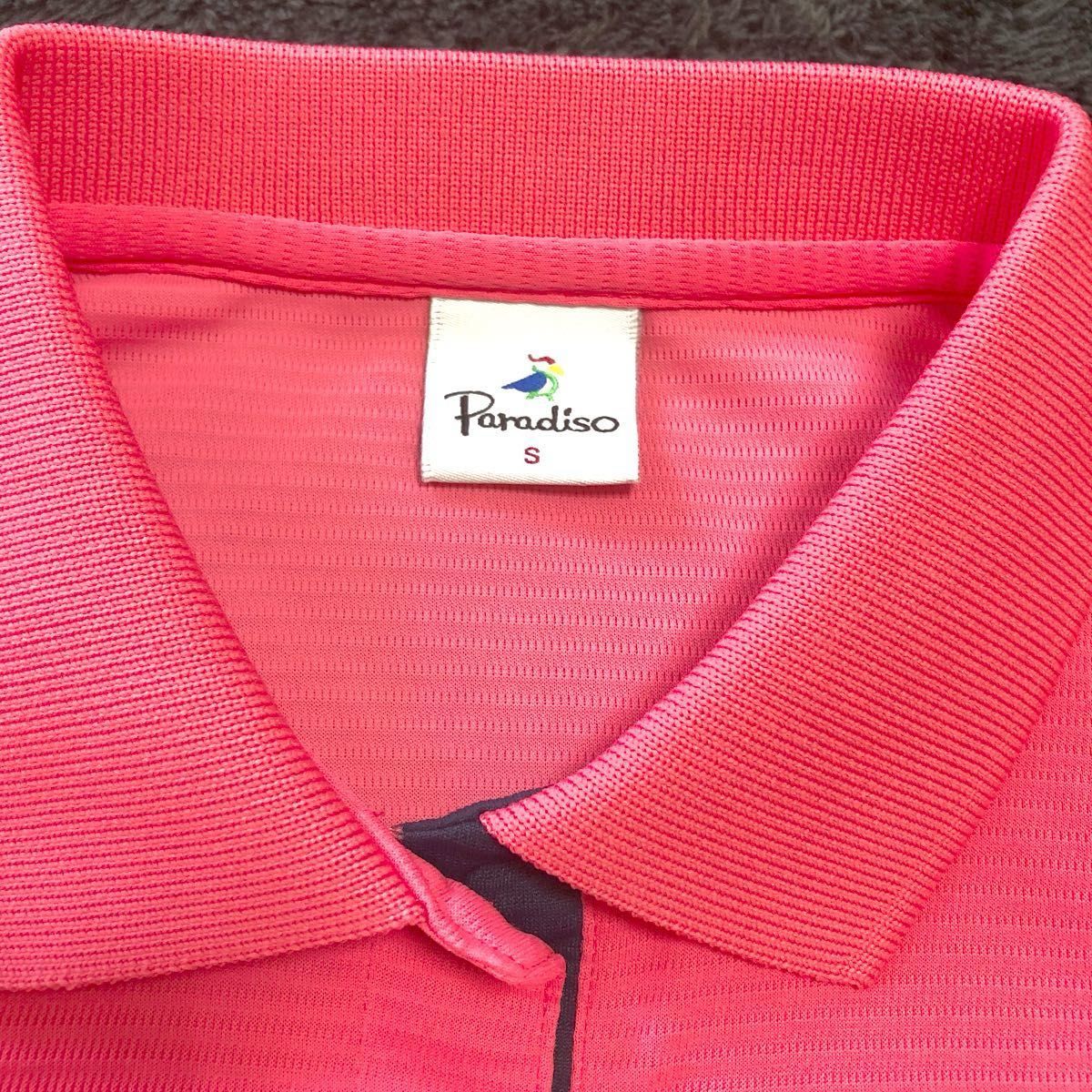 美品パラディーゾ　半袖ゴルフシャツ　レディース ゴルフウェア　S 速乾素材 ポロシャツ　ブリヂストン