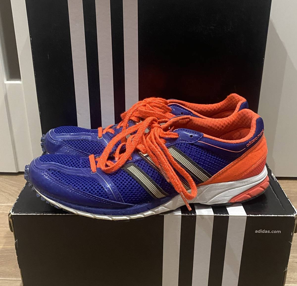 ★adidas アディダス adizero Mana 7、アディゼロマナ7 26.0cm ブルー/オレンジ_画像3